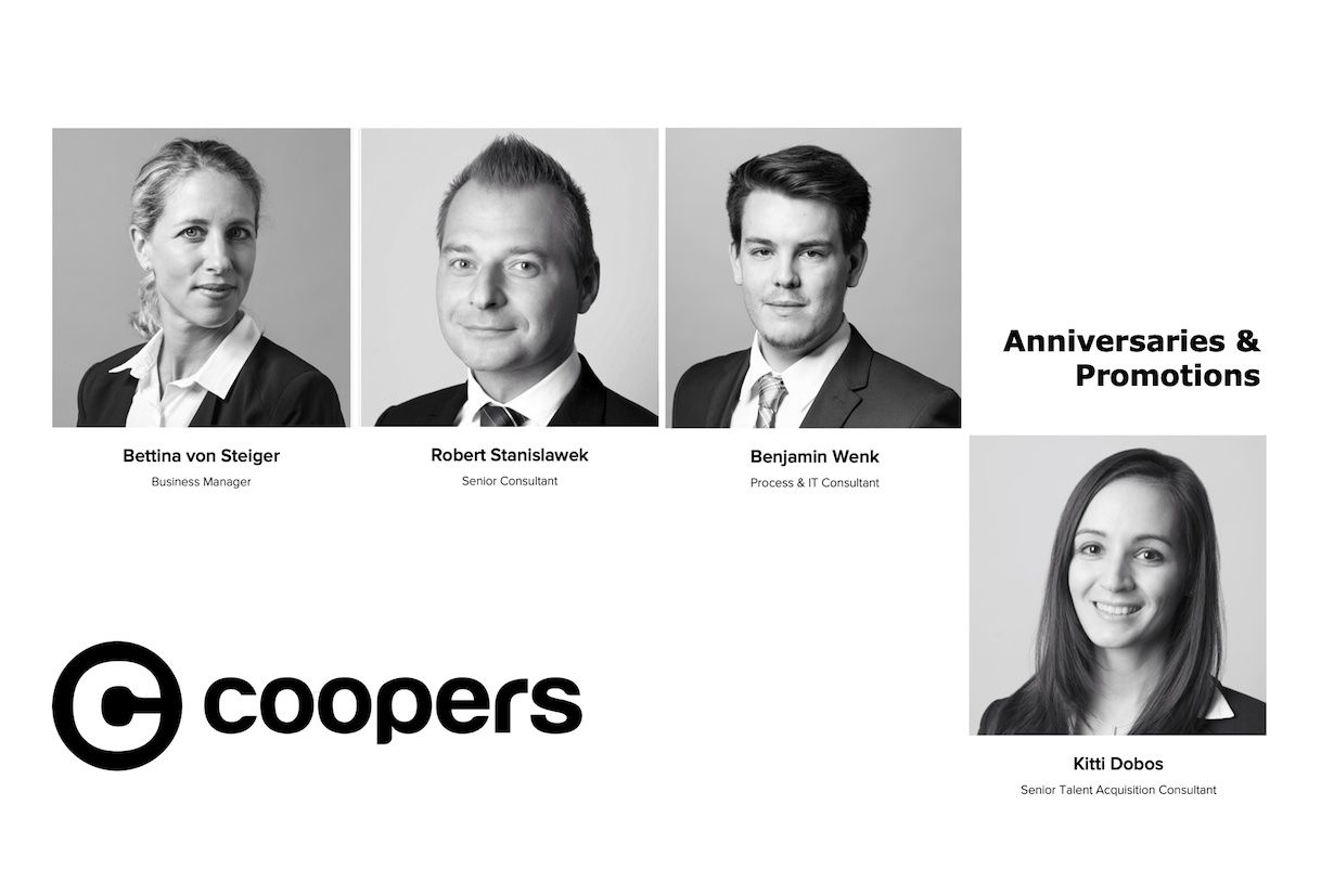 Recent Anniversaries and Promotions at Coopers