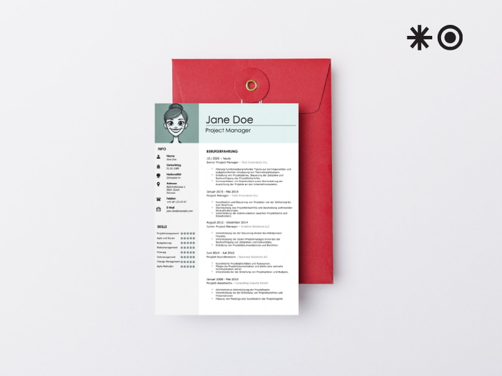 Mockup der CV Vorlage von Coopers